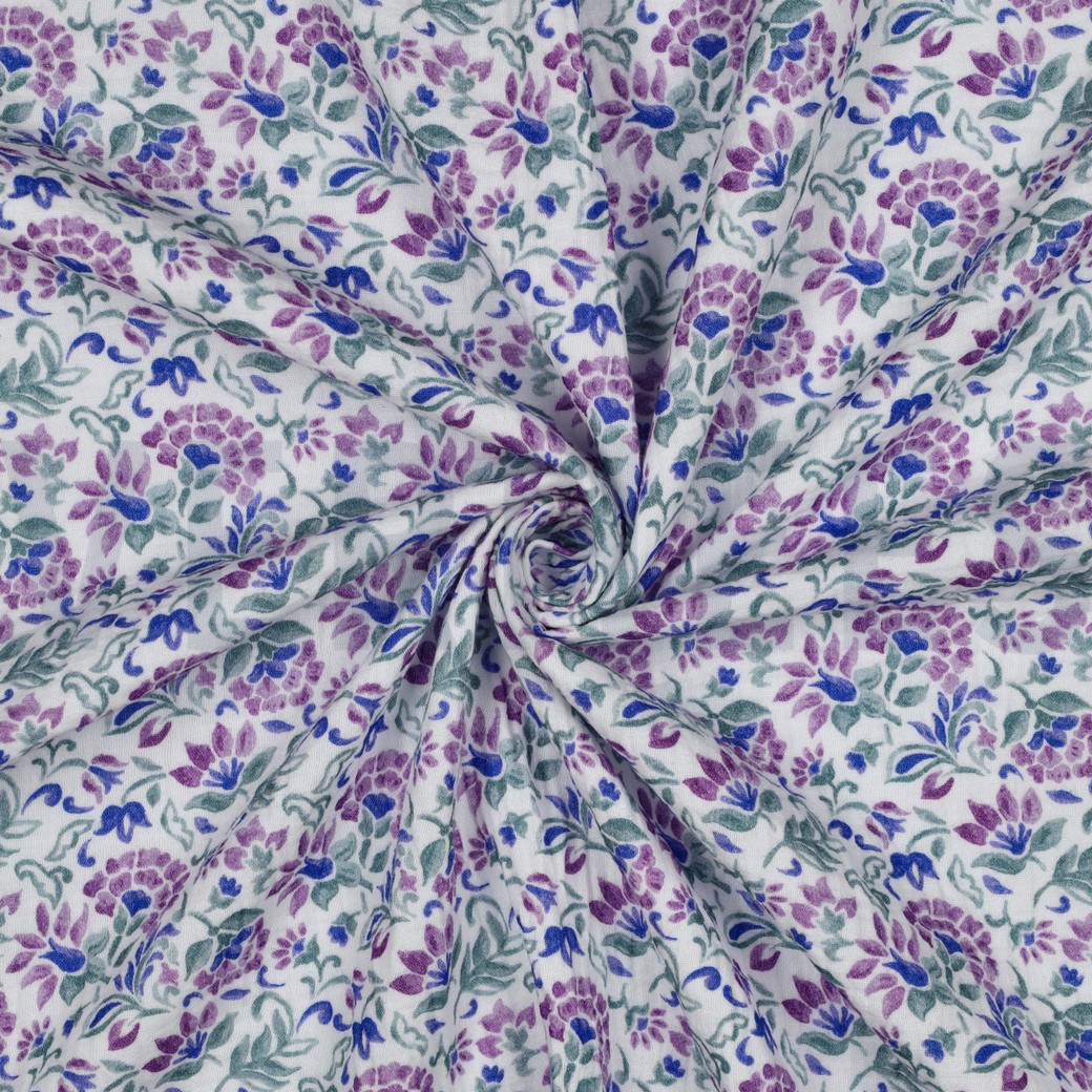 DOUBLE GAUZE GOTS DIGITAAL BLOEMEN PAARS #7