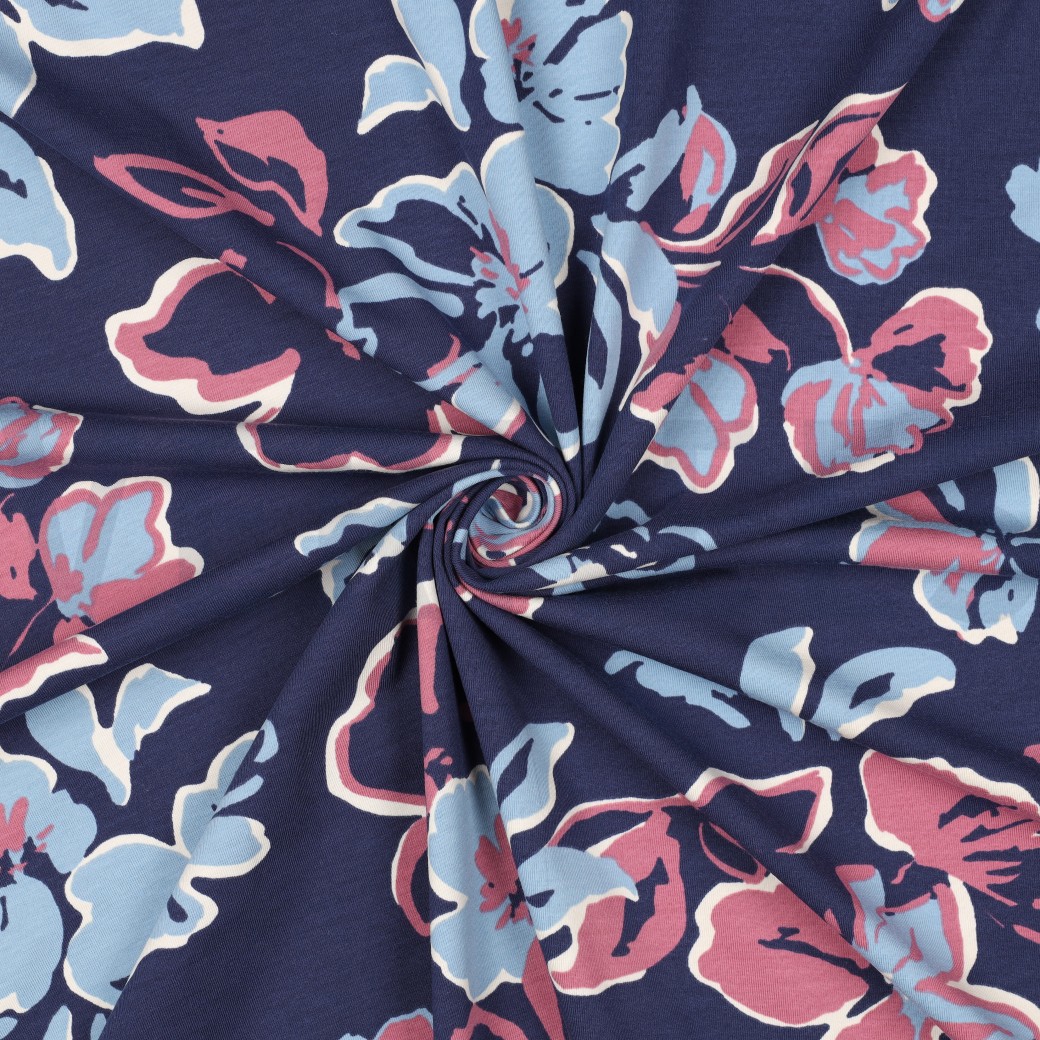 JERSEY BLUMEN MARINEBLAU #7