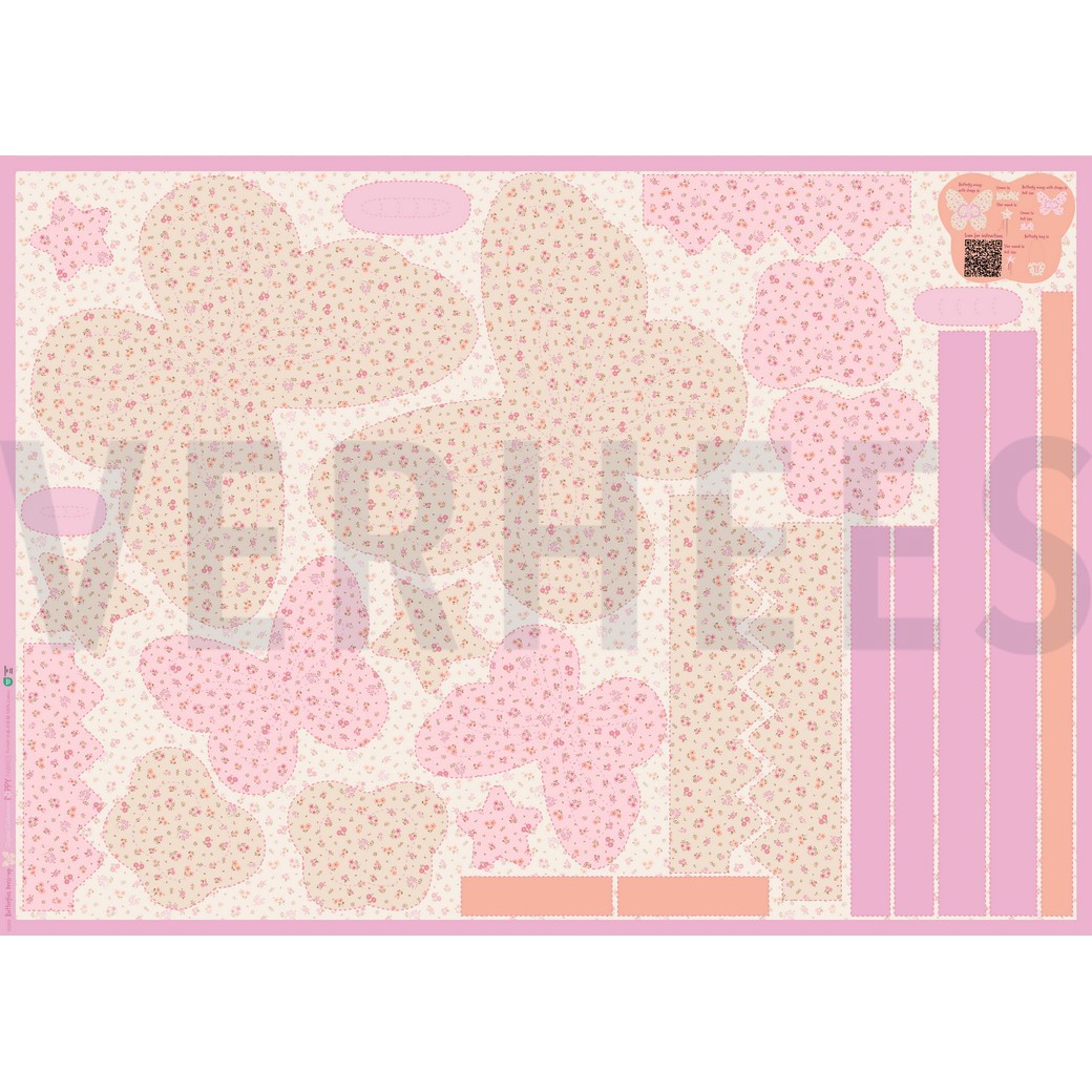 CANVAS DIGITAAL VERKLEED PANEEL VLINDERS ROZE #7