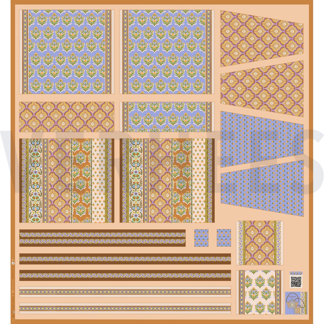 CANVAS DIGITAAL SHOPPER PANEEL BLOEMEN MULTICOLOR #7