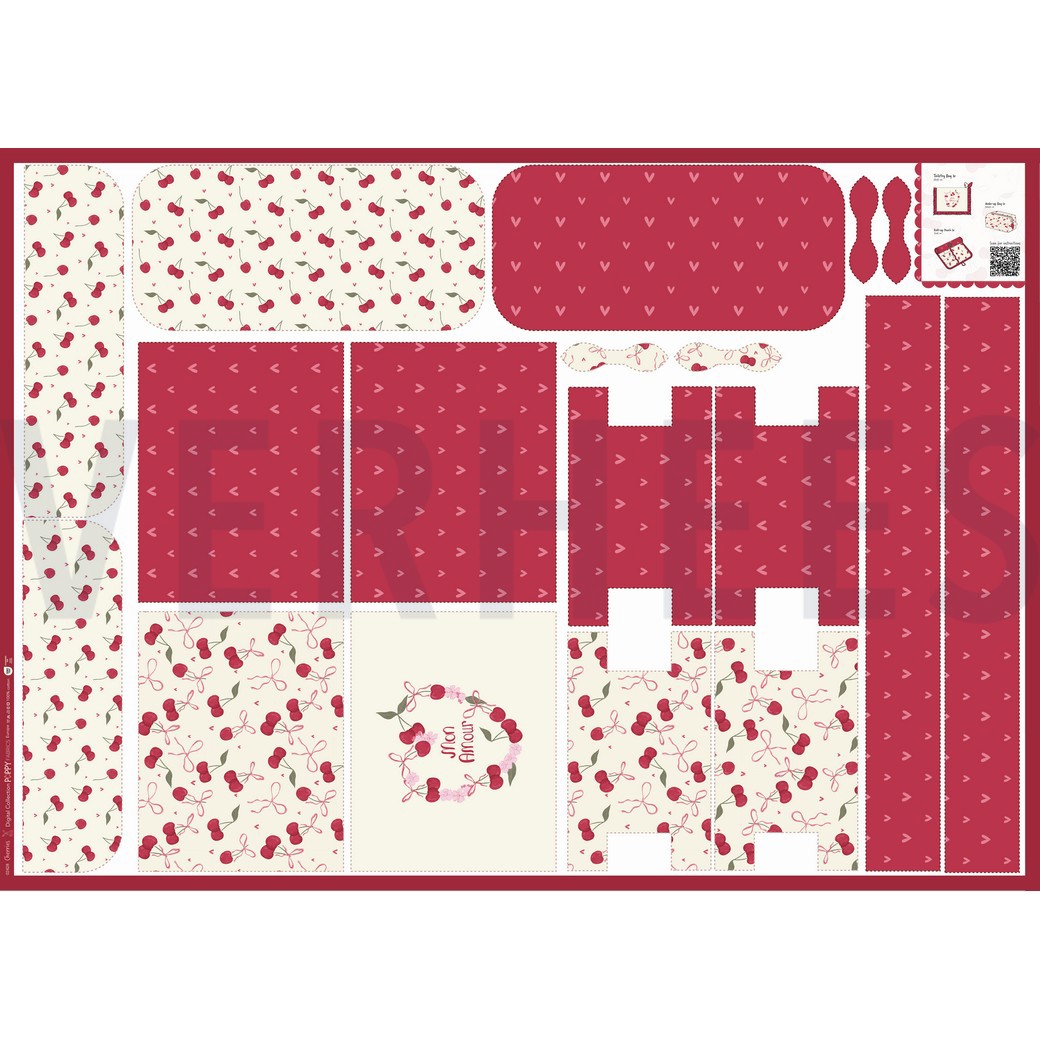 CANVAS DIGITAAL TOILETTAS PANEEL KERSEN ROOD #7