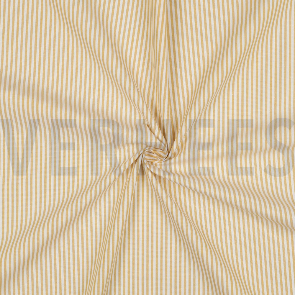 GARENGEVERFD POPLIN STREPEN 3MM OKER #7