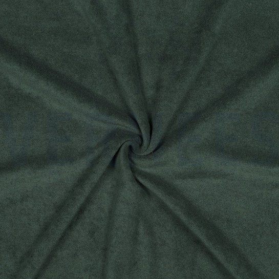 STRETCH BADSTOF DONKERGROEN #7