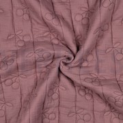 DOUBLE GAUZE GEWATTEERD KERSEN MAUVE (thumbnail) #3