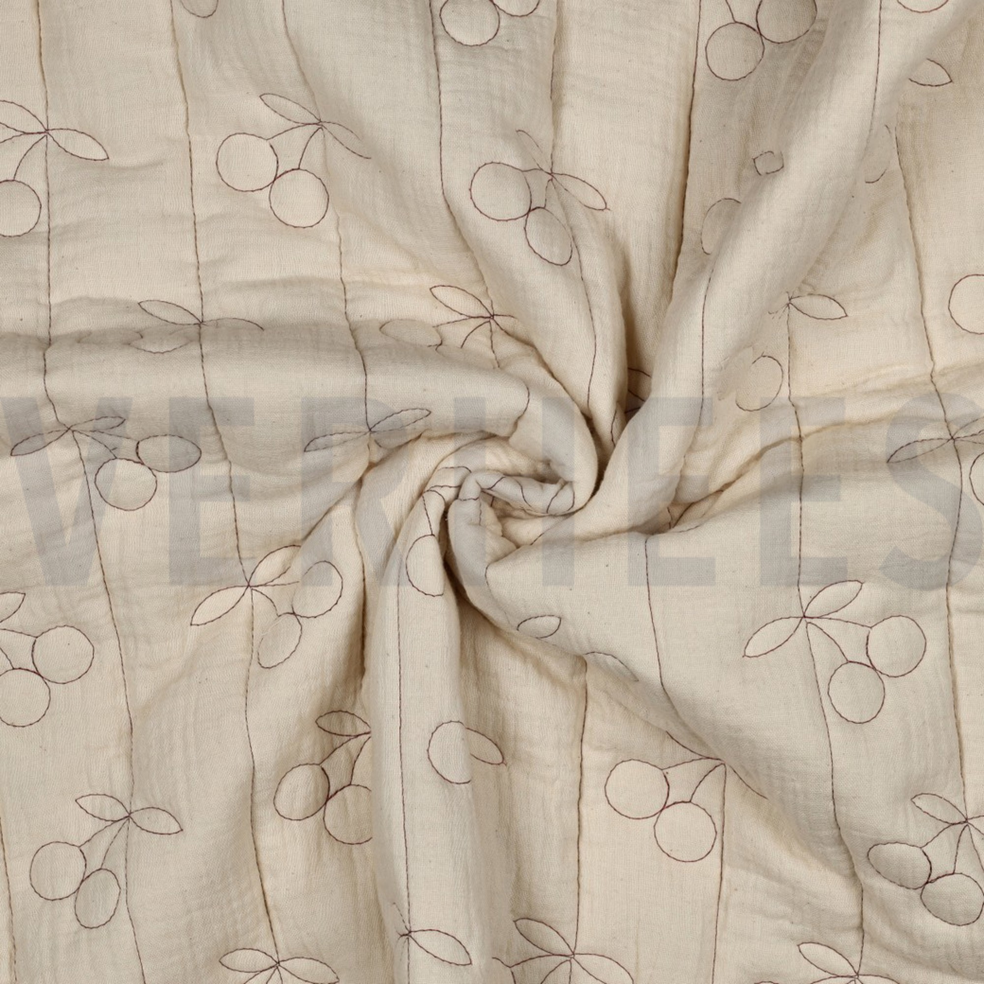 DOUBLE GAUZE GEWATTEERD KERSEN NATUREL (high resolution) #3