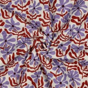 DOUBLE GAUZE GEWATTEERD BLOEMEN NATUREL (thumbnail) #3