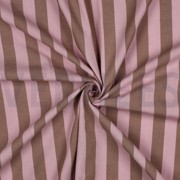 KATOEN GARENGEVERFD STREPEN LICHTROZE/BRUIN (thumbnail) #3