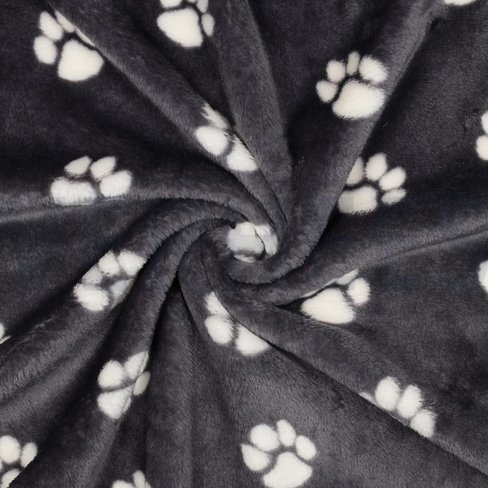 FLEECE DOG PAWS DARK GREY #7
