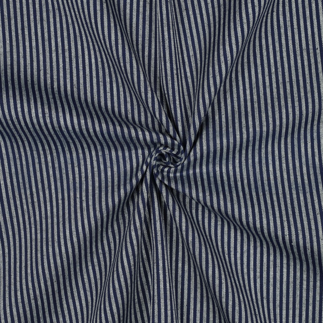 JACQUARD YARN DYED STRIPES NAVY #7
