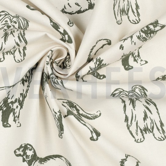 CANVAS DOGS GREEN #7