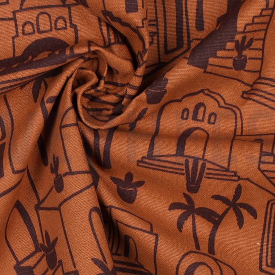 CANVAS TROPISCHE HÄUSCHEN ORANGE #7