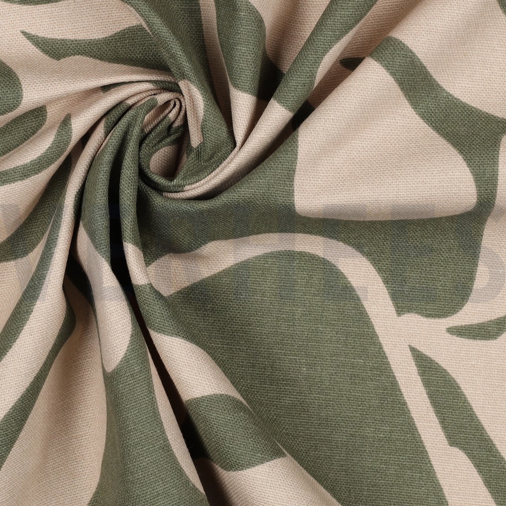 CANVAS VINTAGE LEAVES ARMY GREEN #7