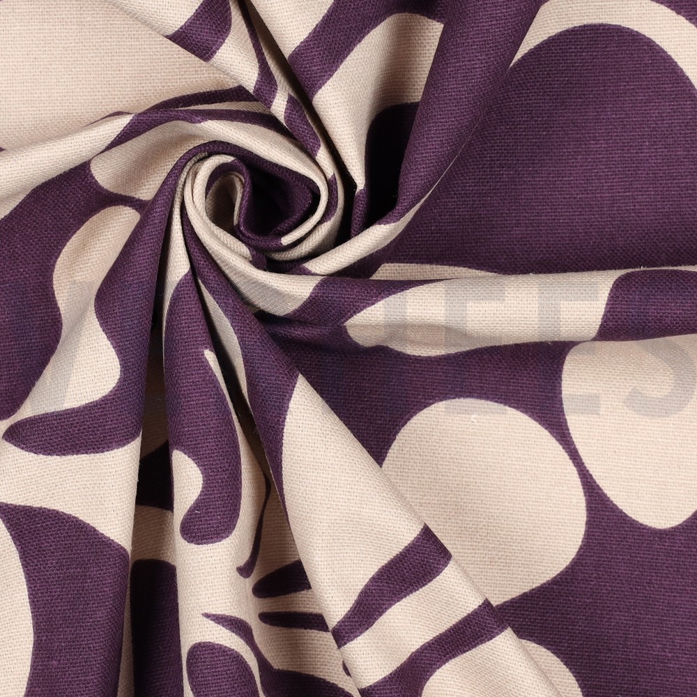 CANVAS VINTAGE LEAVES DARK PURPLE #7