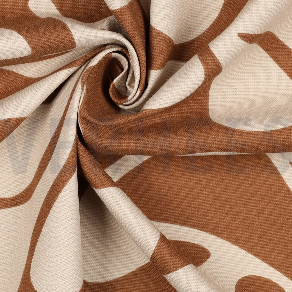 CANVAS VINTAGE LEAVES COGNAC #7