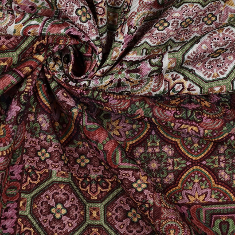 TOILE DÉCORATION DIGITAL MOSAÏQUE BORDEAUX #7