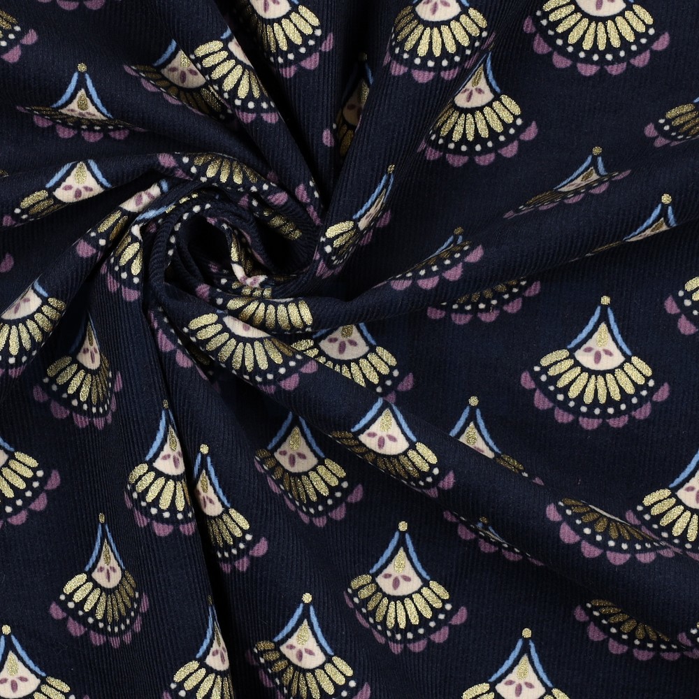 BABYCORD GLITTER BOHEMIAN NAVY #7