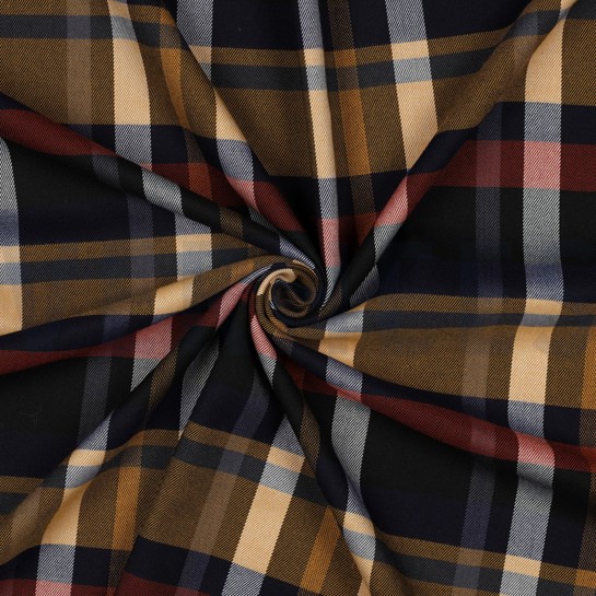 TARTAN CHECK GRAU/ROT/GELB #7