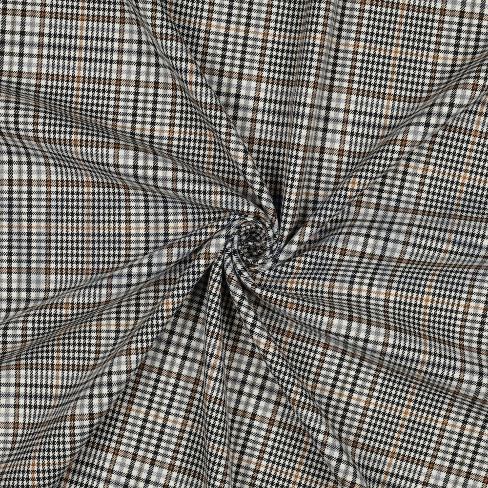 TARTAN CHECK ECRU/BROWN/BLACK #7