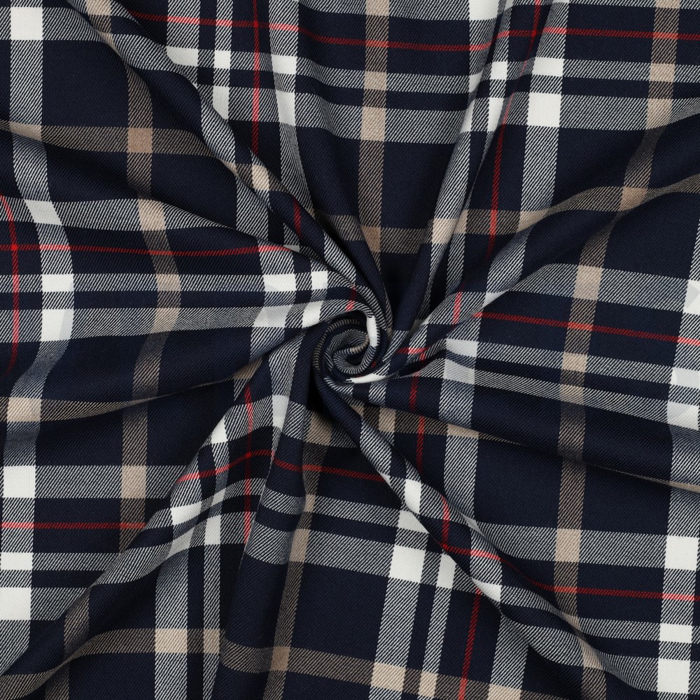 TARTAN CHECK NAVY/WHITE/CAMEL/RED #7