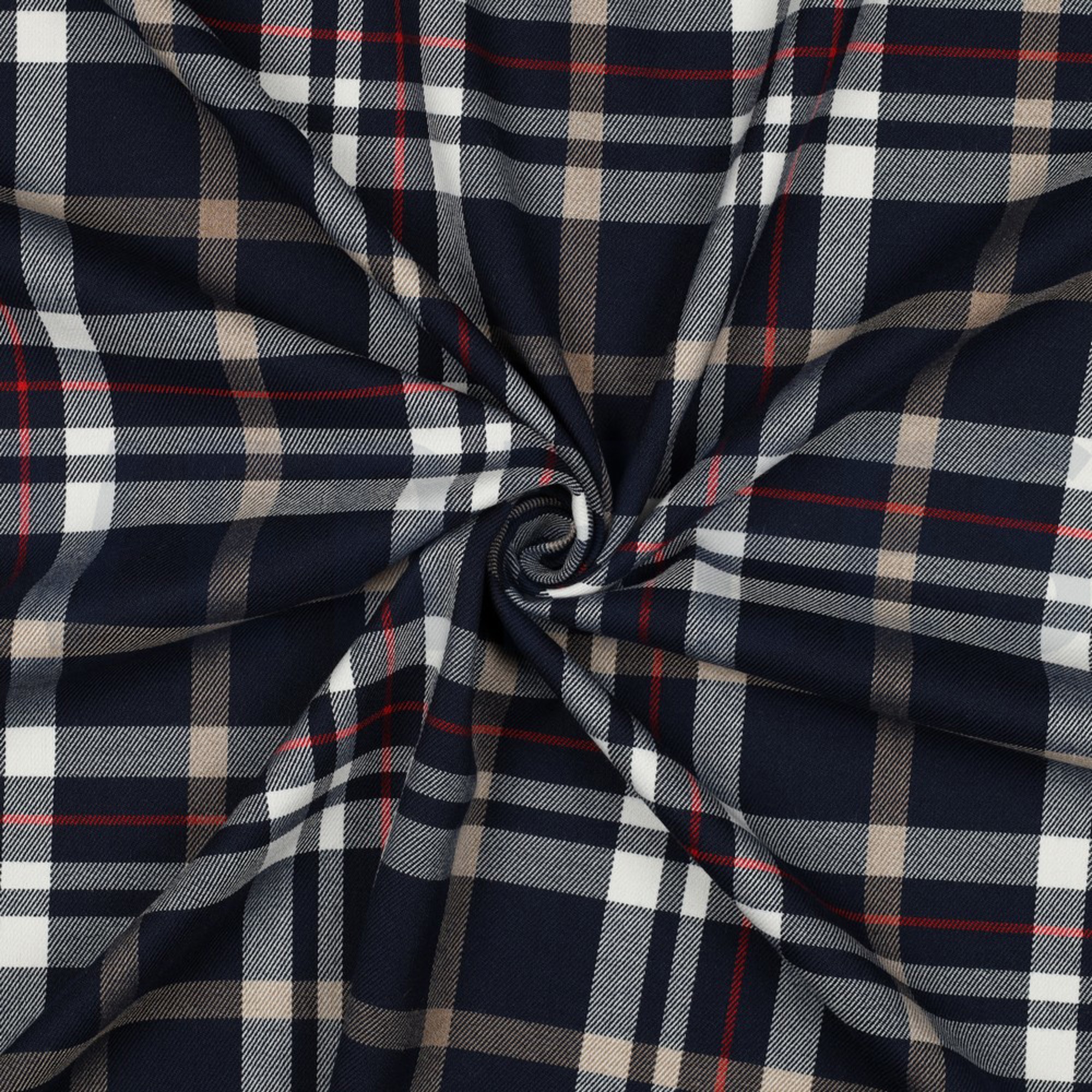 TARTAN CHECK MARINEBLAU/WEISS/CAMEL/ROT (high resolution) #3