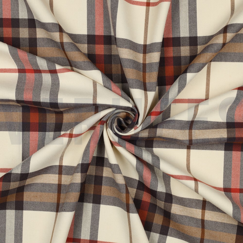 TARTAN CHECK SAND/BROWN/ORANGE #7