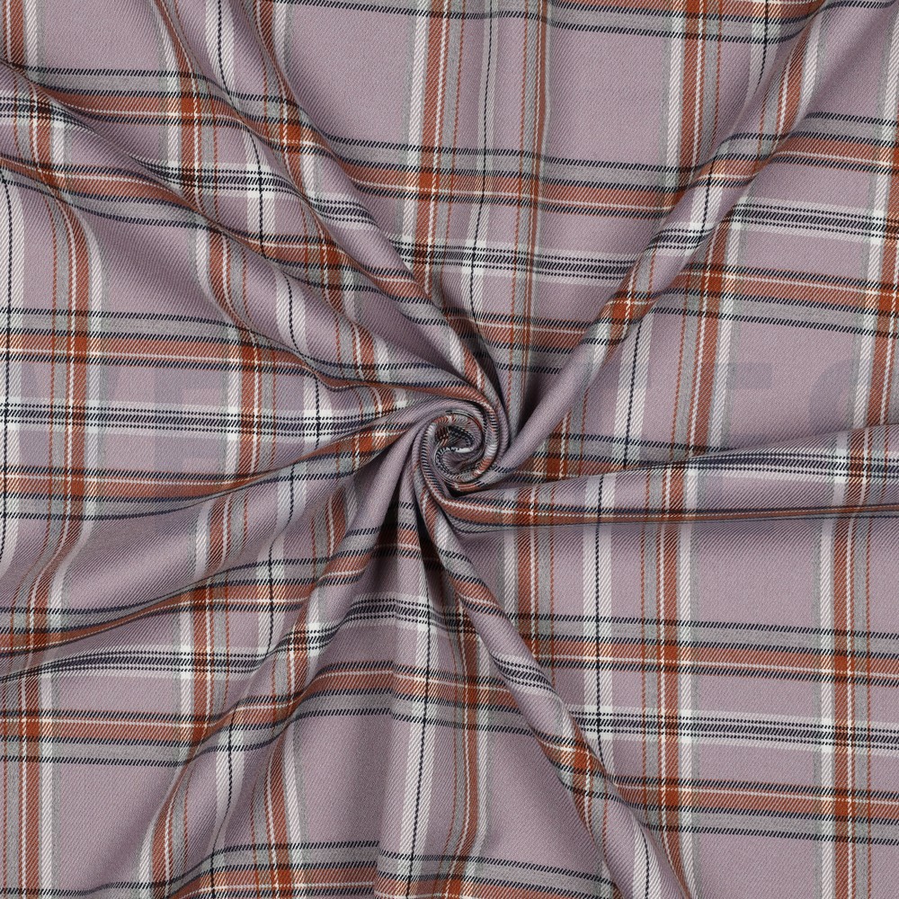 TARTAN CHECK LILAC/BROWN #7