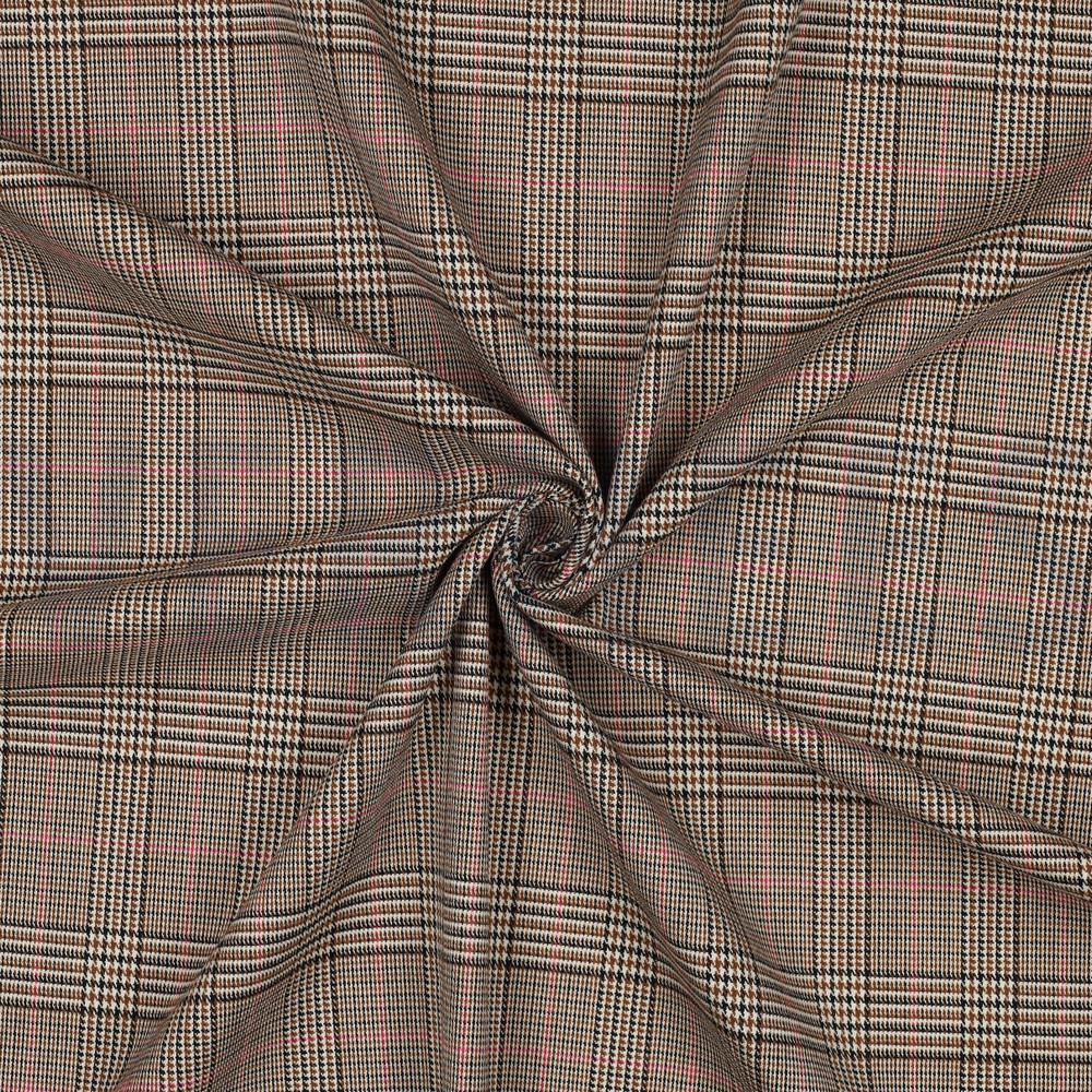 TARTAN CHECK CAMEL/PINK #7