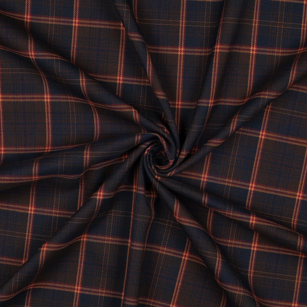TARTAN CHECK NAVY/BROWN/CAMEL #7