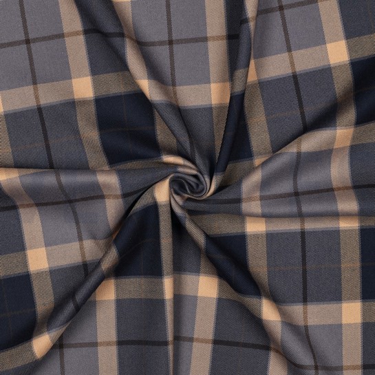 TARTAN CHECK NAVY/CAMEL #7
