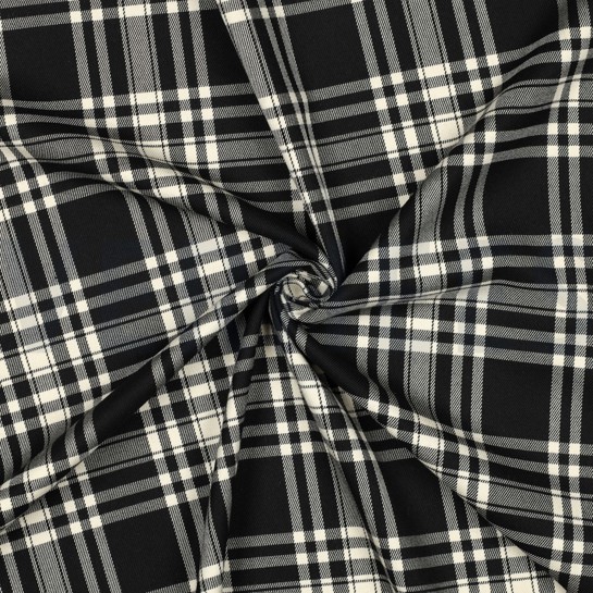 TARTAN CHECK BLACK/ECRU #7