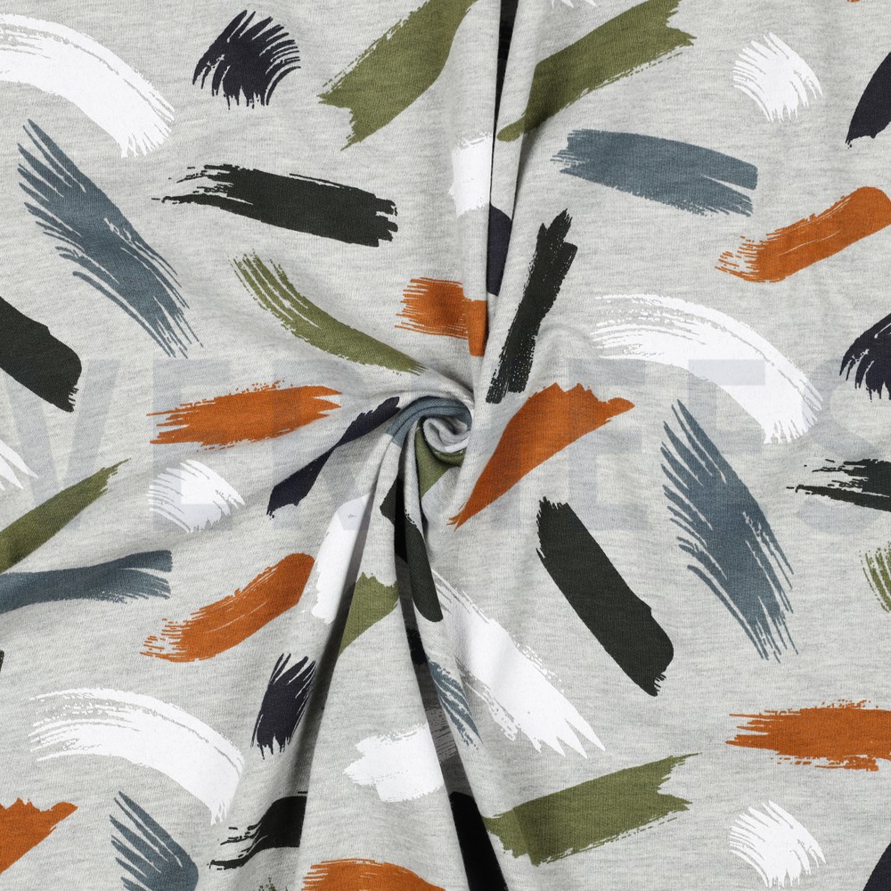 SOFT SWEAT MELANGE BRUSH STROKES GREY MELANGE #7