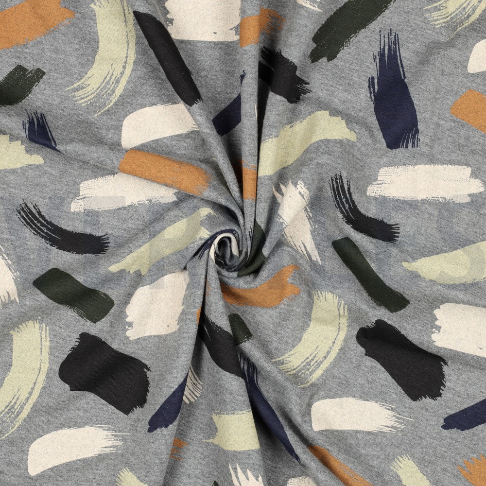 SOFT SWEAT MELANGE BRUSH STROKES ANTHRACITE MELANGE #7
