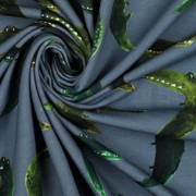 FRENCH TERRY DIGITAAL KROKODILLEN JEANSBLAUW (thumbnail) #3