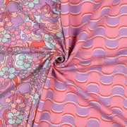 FRENCH TERRY FLEURS ABSTRAITES VIOLET (thumbnail) #3