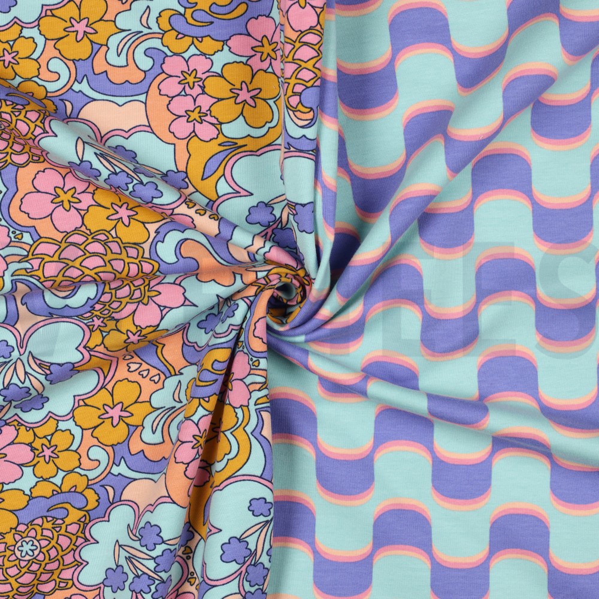 FRENCH TERRY ABSTRAKTE BLUMEN BLAU (high resolution) #3