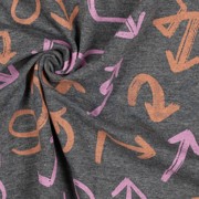 JERSEY MELANGE PFEILE GRAU MELIERT (thumbnail) #3