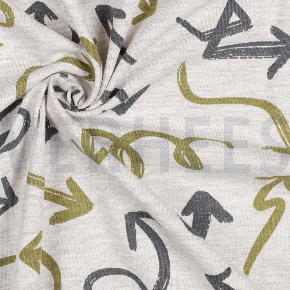 JERSEY MELANGE ARROWS BEIGE MELANGE #7