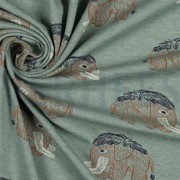 JERSEY MELANGE MAMMOETEN DONKER MINT GEMÊLEERD (thumbnail) #3