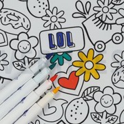 KATOENEN POPLIN RETRO INKLEURBAAR ZWART/WIT (thumbnail) #3