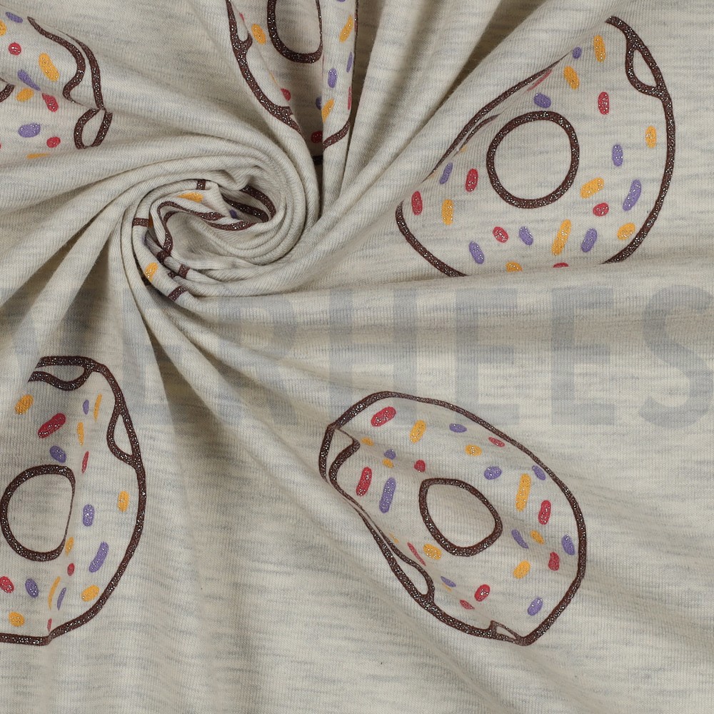 JERSEY MELANGE GLITTER DONUTS ECRU MELANGE #7