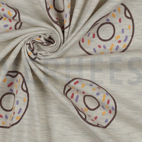 JERSEY GEMÊLEERD GLITTER DONUTS ECRU GEMÊLEERD #7