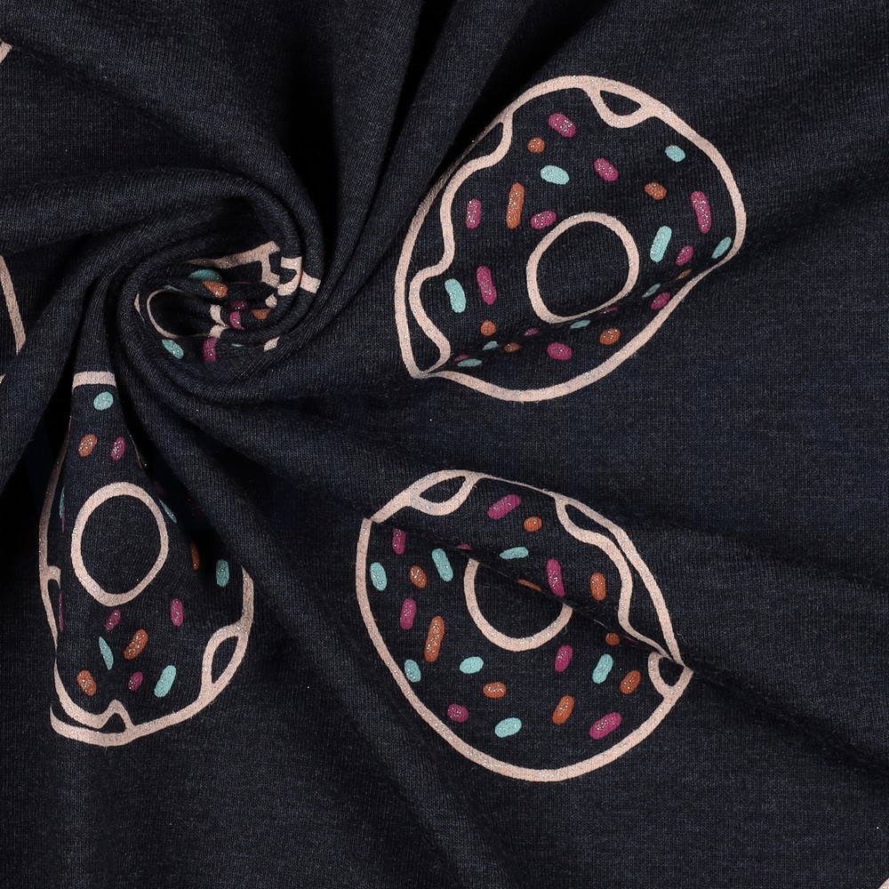 JERSEY MELANGE GLITTER DONUTS INDIGO MELANGE #7