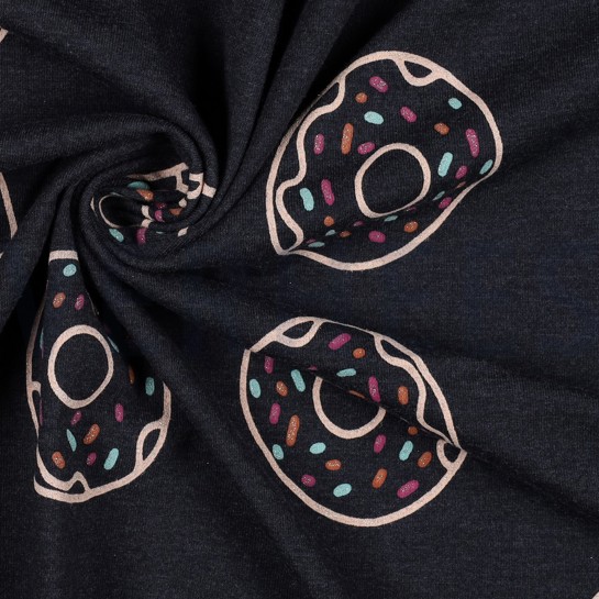 JERSEY MÉLANGE PAILLETTES BEIGNETS INDIGO CHINÉ #7