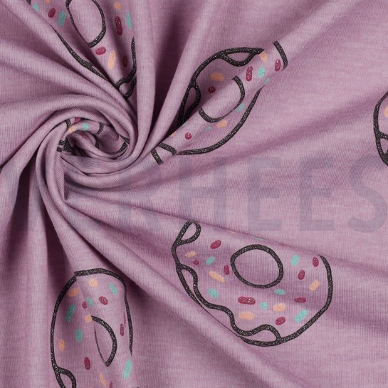 JERSEY MELANGE GLITTER DONUTS LILA MELANGE #7