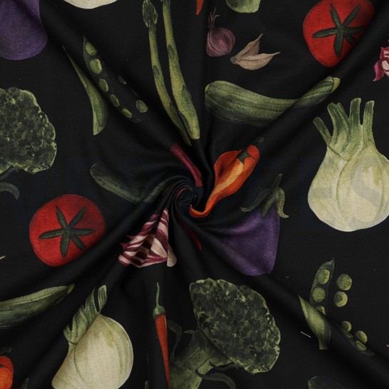 CANVAS DIGITAL VEGETABLES BLACK #7