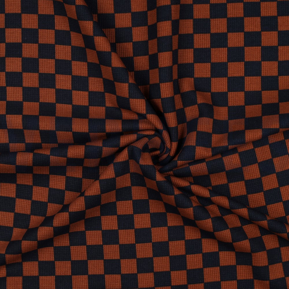 WAFFELJERSEY CHECK BRAUN #7