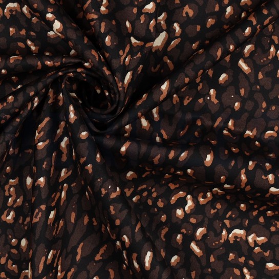BAUMWOLLE VOILE TIERHAUT SCHWARZ #7