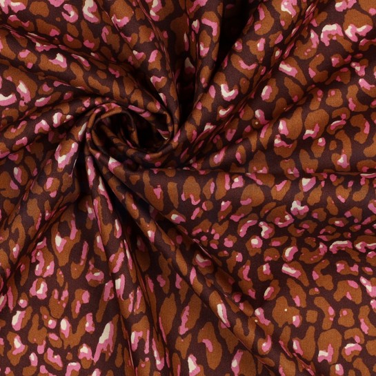 COTTON VOILE ANIMAL SKIN BURGUNDY #7