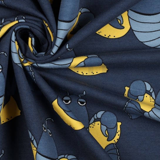 FRENCH TERRY HOMARDS COOL BLEU #7