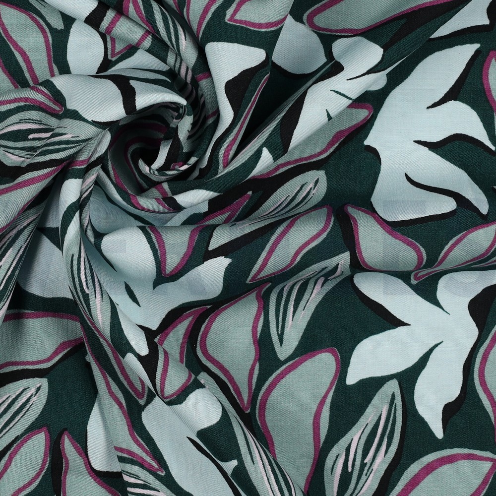 VISCOSE RADIANCE ABSTRACT DONKERGROEN #7